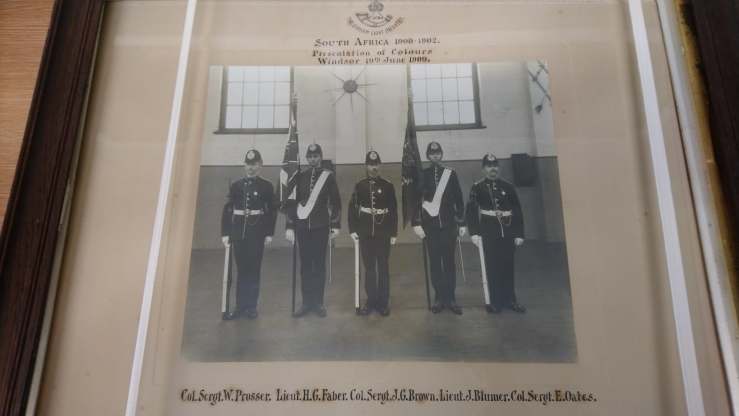 Photo showing presentation of colours at Windsor 19 June 1909.